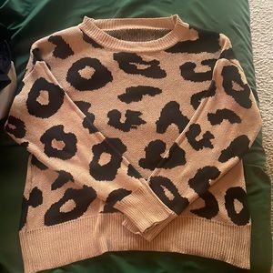 Cheetah print sweater